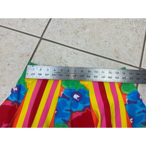 Keiko VTG Pink One Piece Swimsuit Skirt Set Abstract Colorful Vibrant Sz L - Picture 15 of 16